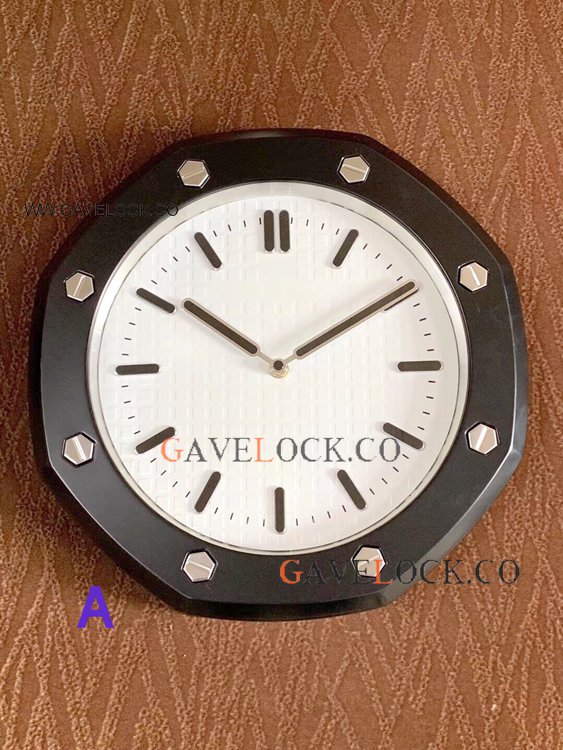 Wholesale Copy Audemars Piguet Royal Oak black Wall Clock 34cm